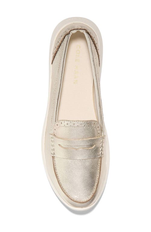 Cole Haan Zerogrand Meritt Leather Loafers In Soft Gold