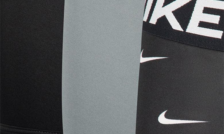 Nike Kids' Assorted 3-pack Micro Essentials Boxer Briefs In Grey/ Black