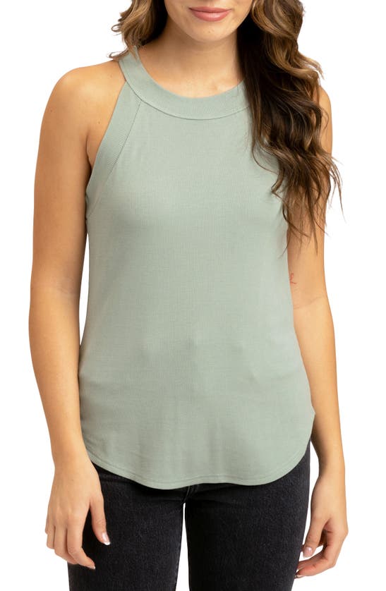 Shop Threads 4 Thought Maresia Feather Ribbed Tank In Wasabi