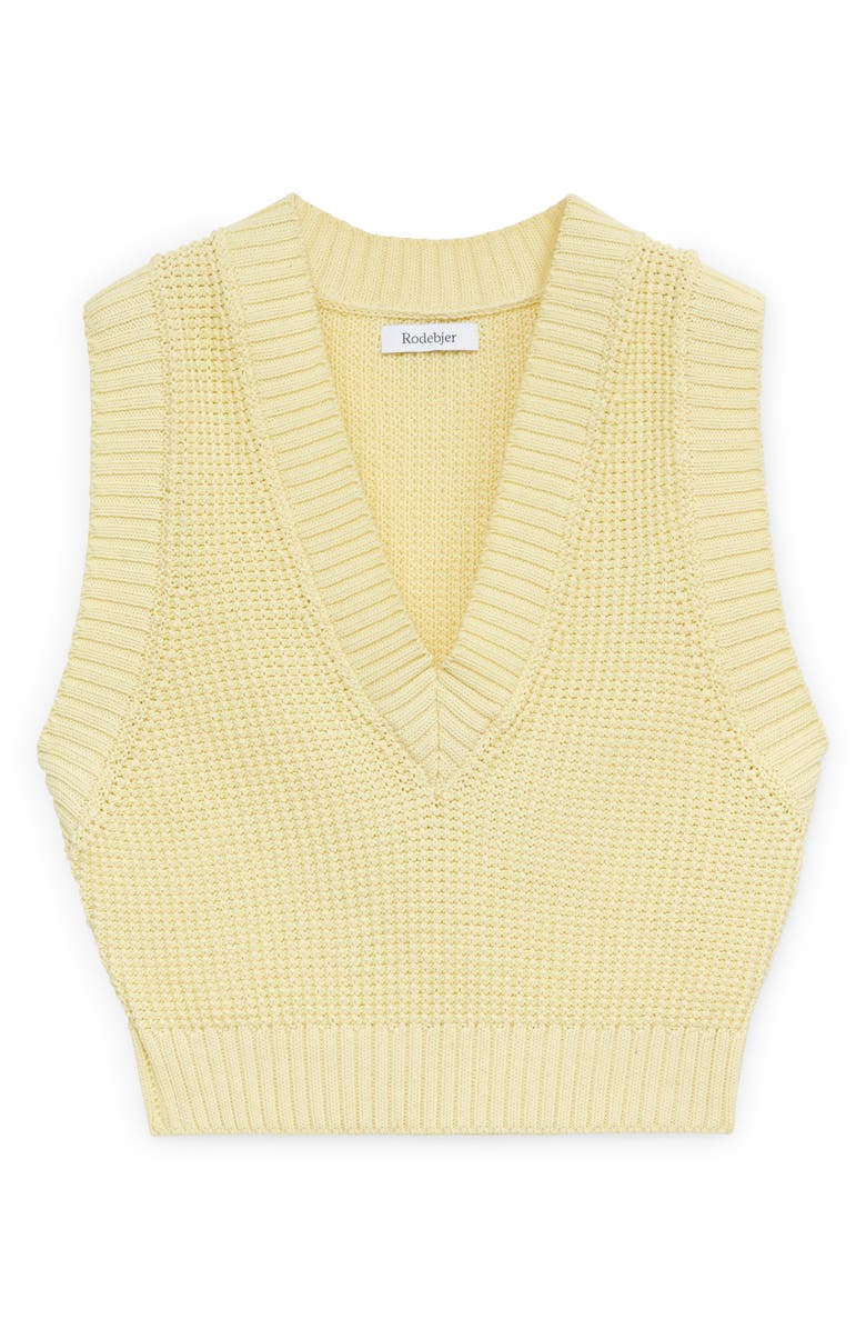 RODEBJER Women's Priscilla Crop Organic Cotton Vest, Main, color, SUN RAY