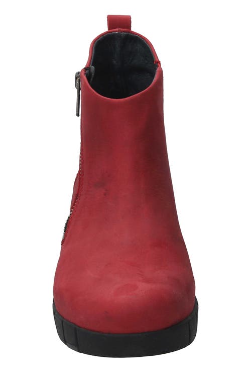 Wolky Phoenix Zip-up Bootie In Dark Red