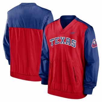 Men's Nike Royal/Light Blue Montreal Expos Cooperstown Collection V-Neck Pullover Windbreaker Size: Small