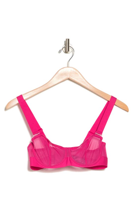 Dkny Sheers Strapless Underwire Bra In Raspberry