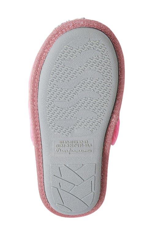 Dearfoams Kids' Faux Fur Slide Slipper In Babe Squad
