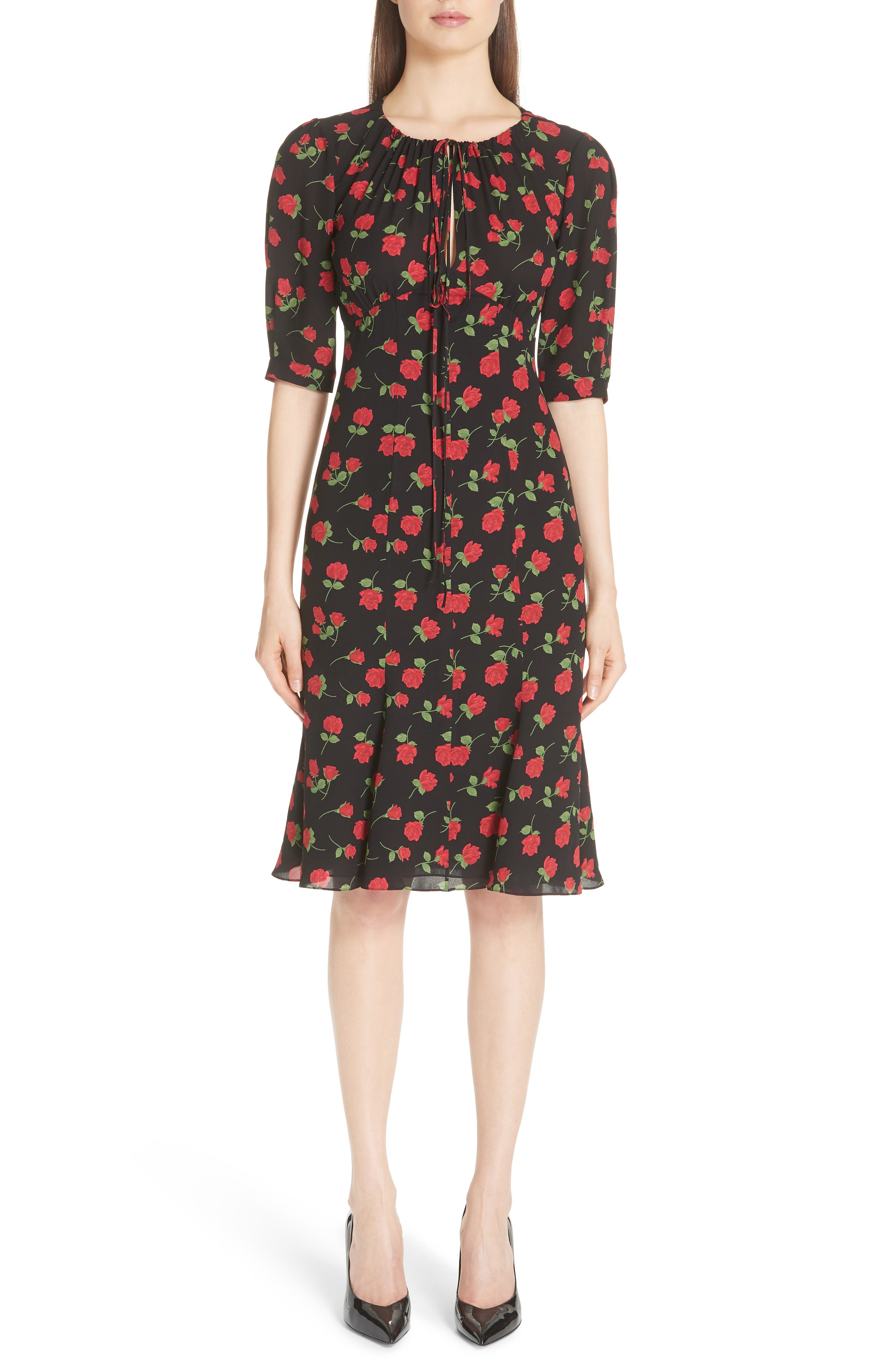 michael kors rose georgette dress