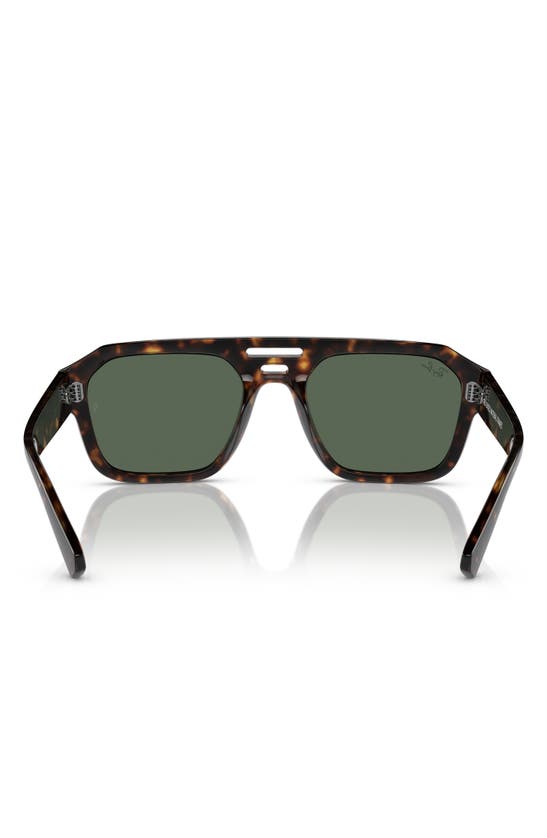 Ray Ban Corrigan Irregular 54mm Rectangular Sunglasses In Havana