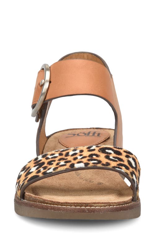 Shop Söfft Bali Sandal In Luggage/tan Calf Hair