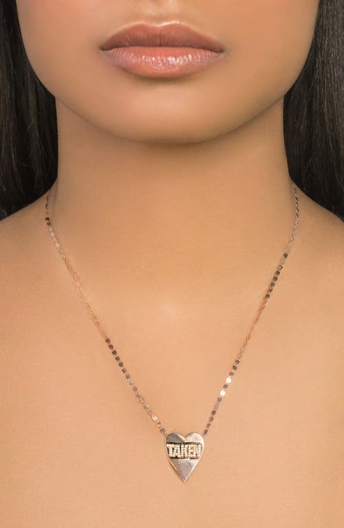 Shop Lana Jewelry Taken Heart Diamond Pendant Necklace In Rose Gold/diamond