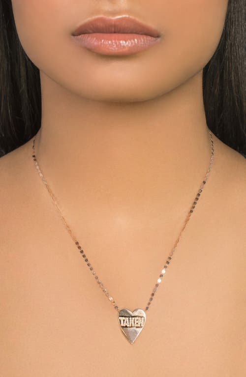 LANA LANA JEWELRY TAKEN HEART DIAMOND PENDANT NECKLACE 