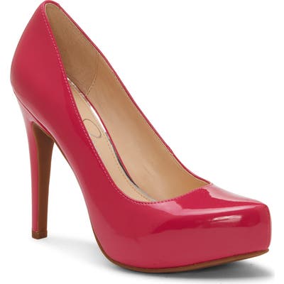 Jessica Simpson Parisah Glitter Platform Pump- Pink