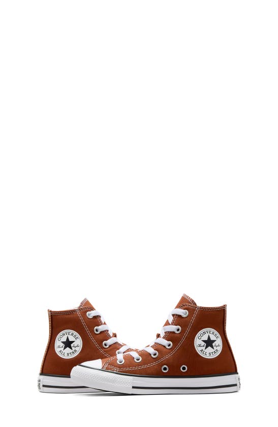 Shop Converse Kids' Chuck Taylor® All Star® High Top Sneaker In Cedar Bark/ White/ Black