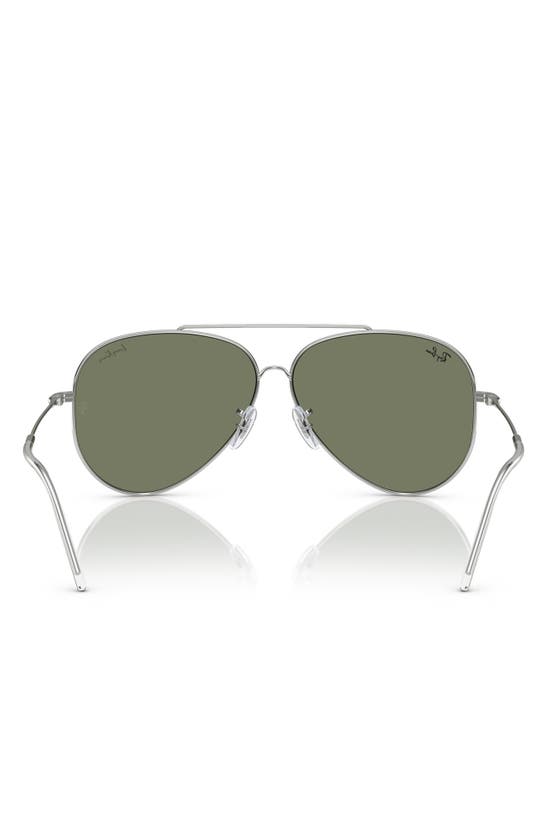 Shop Ray Ban Aviator Reverse 59mm Pilot Sunglasses In Silver / Grey