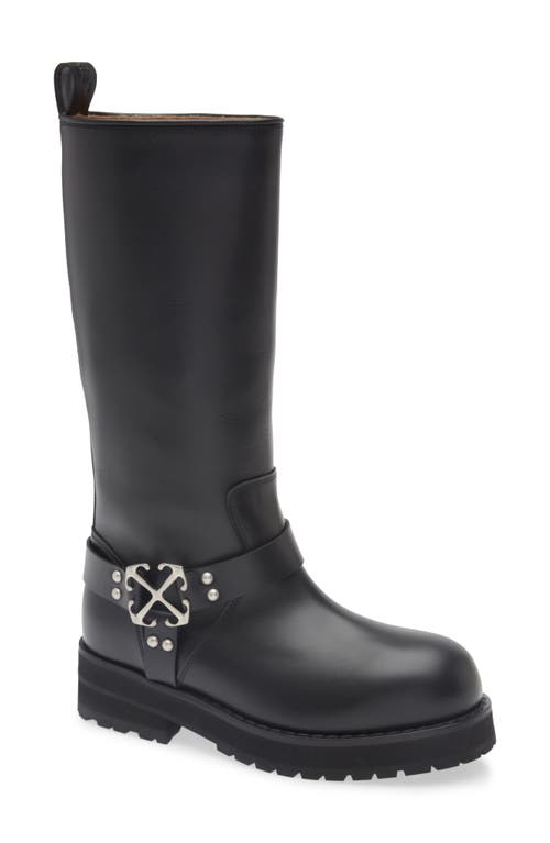 Off-white Off Track Boot In Black-silver