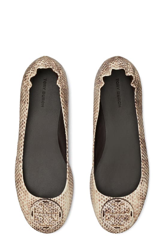 Tory Burch Minnie Travel Ballet Fl In Cream Roccia