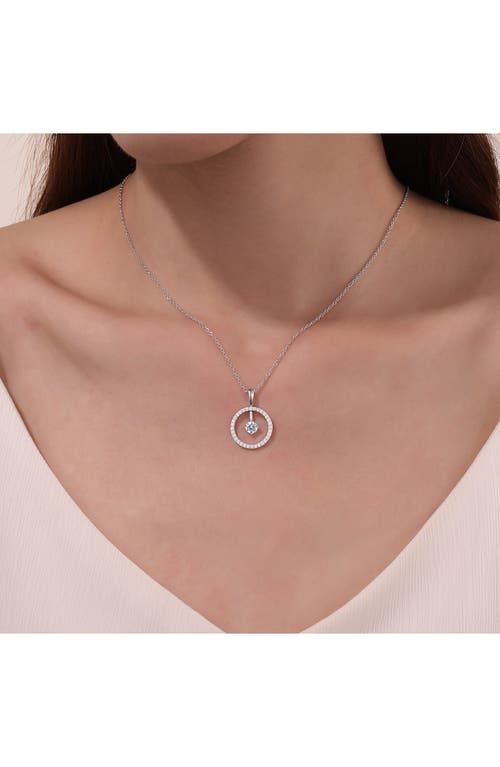 Shop Lafonn Simulated Diamond Lab-created Birthstone Reversible Pendant Necklace In White/april