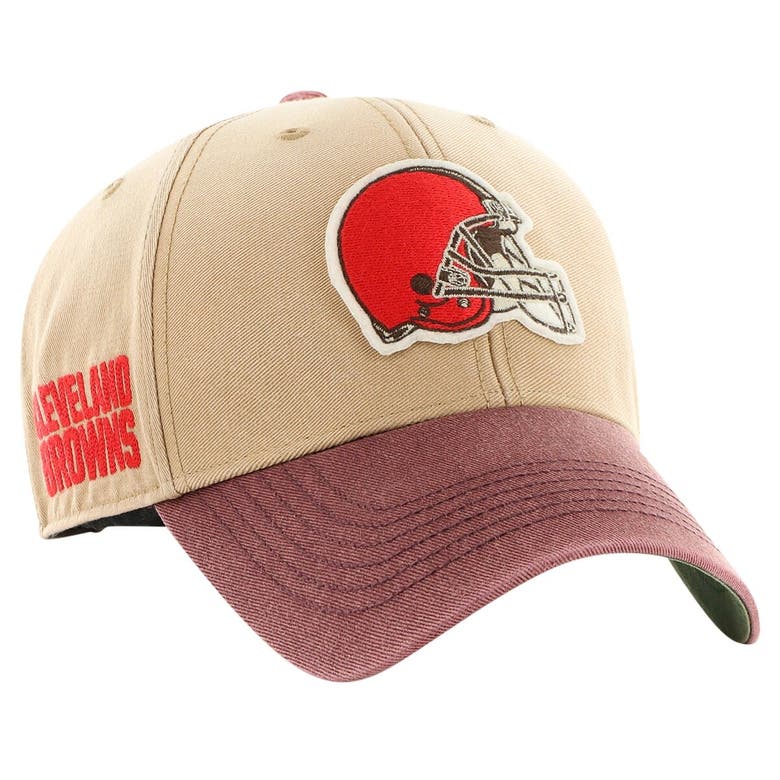Shop 47 ' Khaki/brown Cleveland Browns Dusted Sedgwick Mvp Adjustable Hat