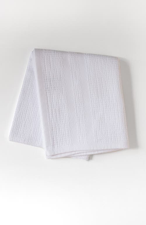 Mungo Organic Block Rib Hand Towel Set Of 2 In White