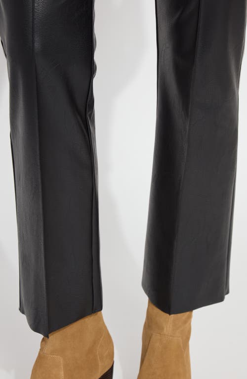 Shop Lyssé Elysse Faux Leather Ankle Bootcut Pants In Black