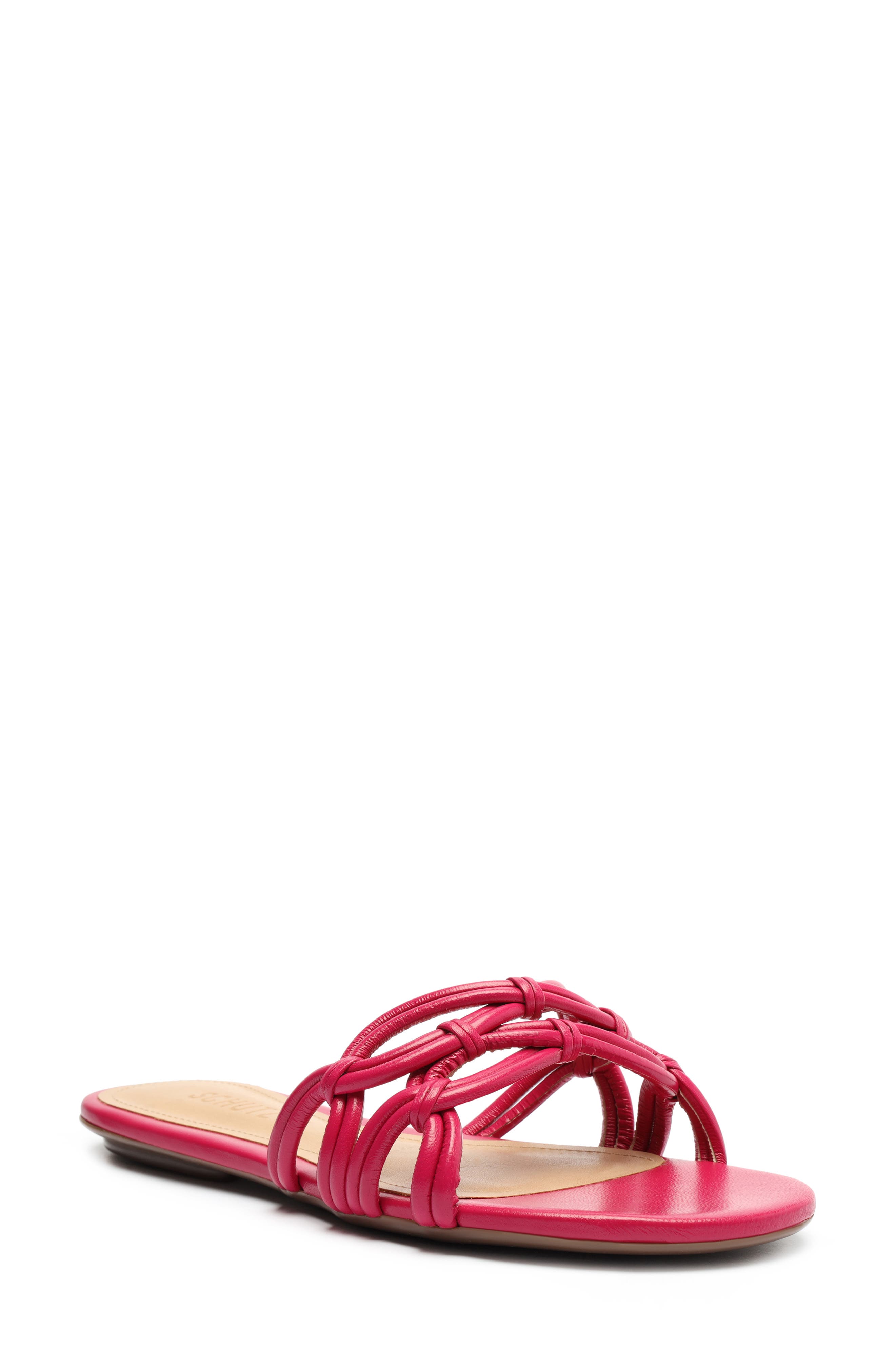 schutz soffy braided slide sandals