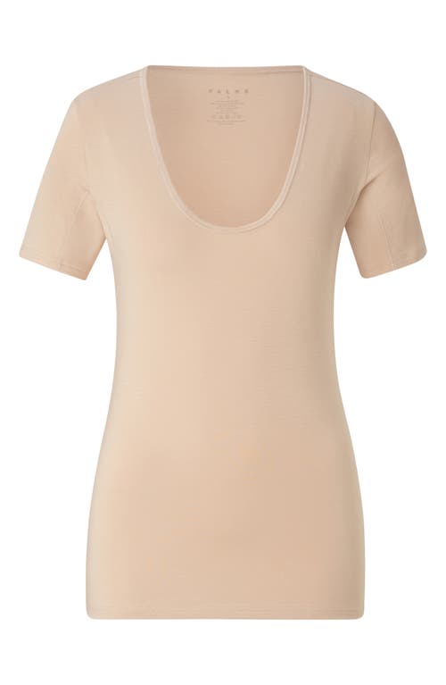 Falke Daily Climate Control Cotton Blend T-shirt In Camel