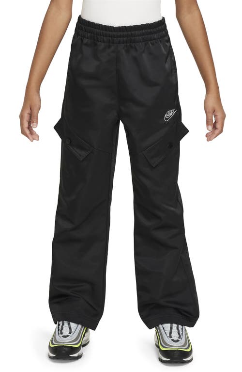 Nike Kids' Sportswear Water Repellent Cargo Pants In Black/white