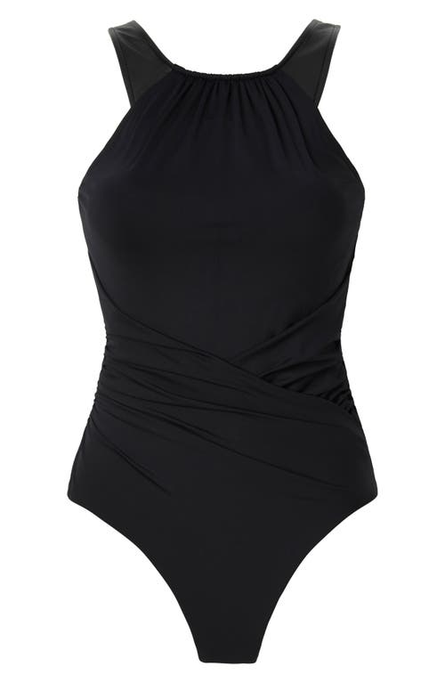 Shop Magicsuit ® Moto Chic Daryl One-piece Swimsuit In Black