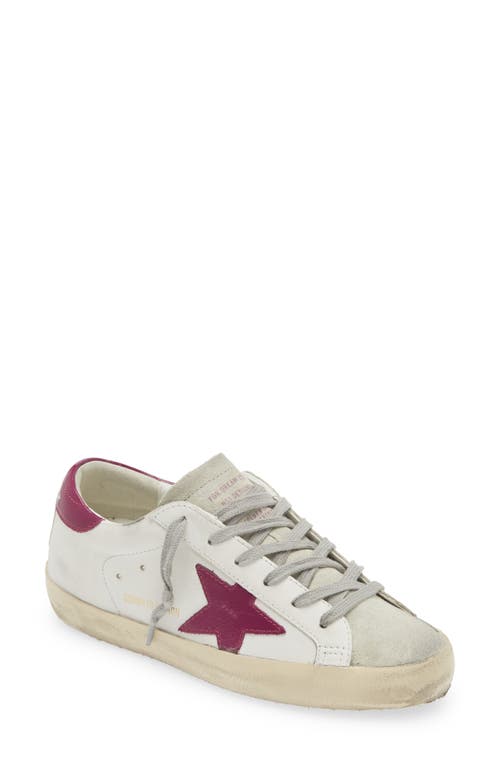 Golden Goose Super-star Low Top Sneaker In White/magenta