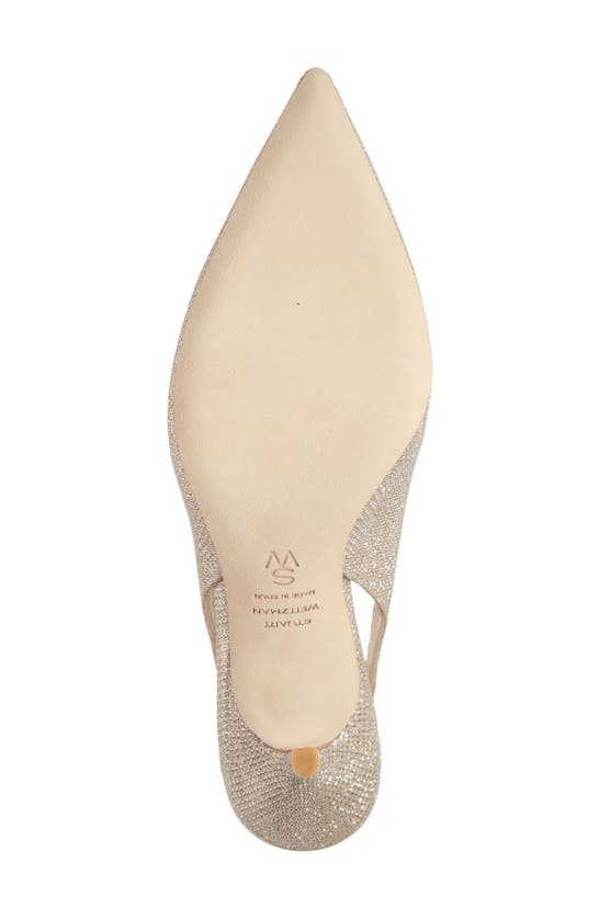 Shop Stuart Weitzman Eva Pointed Toe Slingback Pump In Poudre