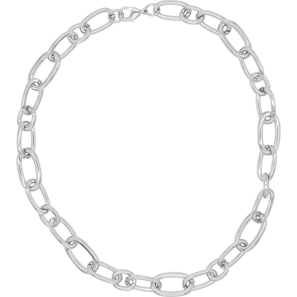 Adornia Chunky Chain Link Necklace In Silver