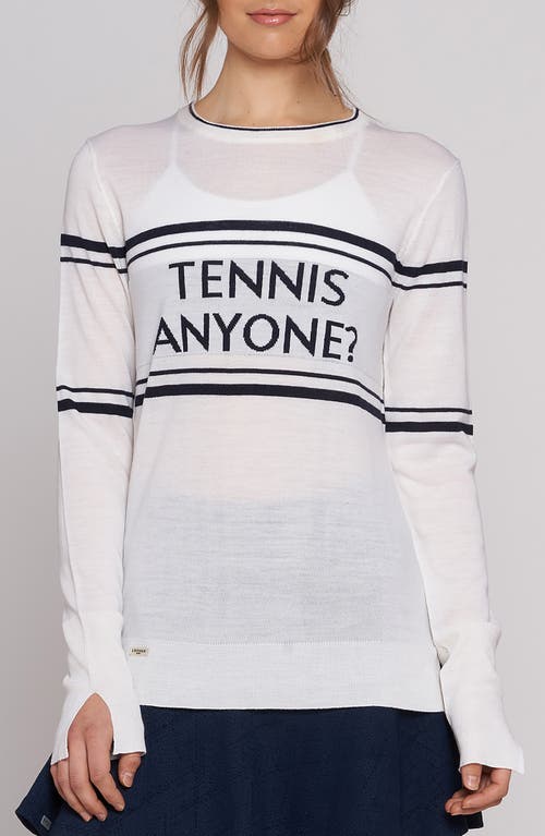 L'ETOILE SPORT THE COURT SWEATER in White 