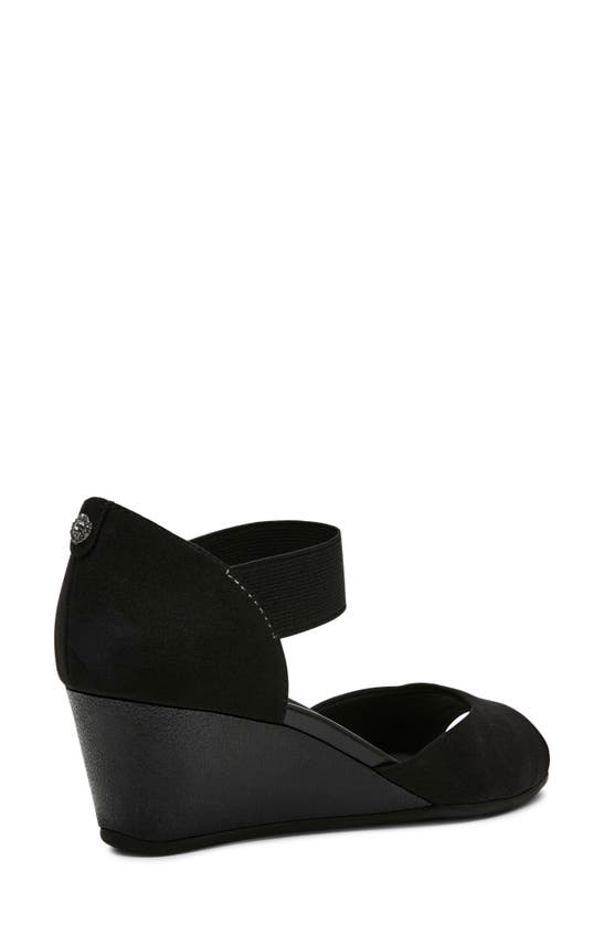 Shop Anne Klein Tatiana Wedge Sandal In Black