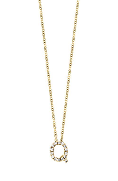 Bony Levy 18k Gold Pavé Diamond Initial Pendant Necklace In 18k Yellow Gold - Q