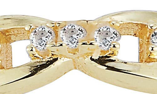 Glaze Jewelry Cubic Zirconia Link Ring In Gold