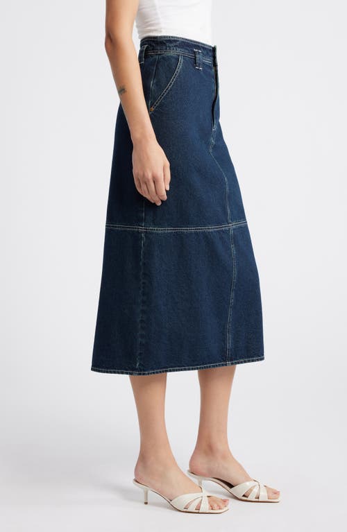 Shop Cleobella Sue Denim Midi Skirt In Dark Denim