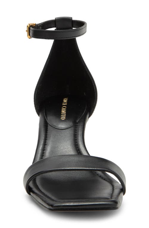 Vince Camuto Vinkley Womens Leather Ankle Kitten Heels In Black Soft Nappa Silk
