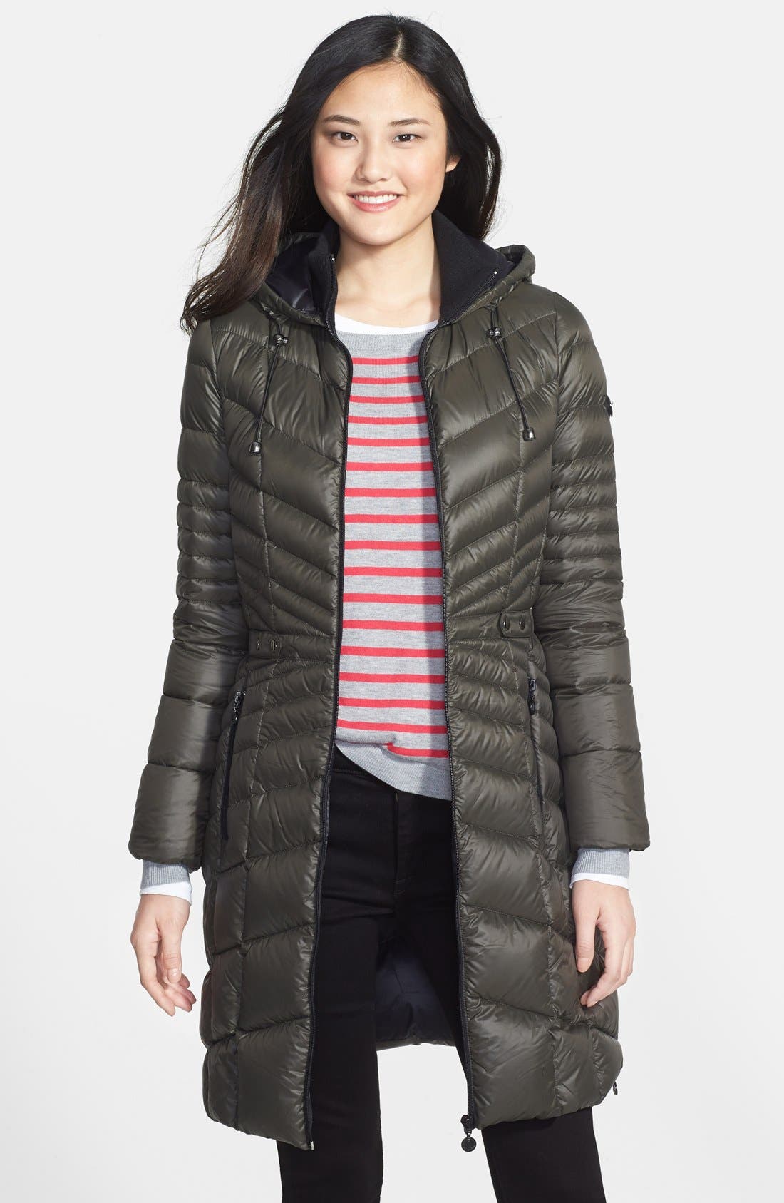 Bernardo Packable Goose Down Hooded Walking Coat Nordstrom