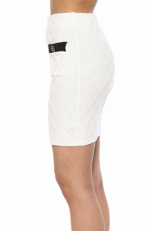 Alexia Admor Women's Bex Knit Sheath Mini Skirt In Ivory