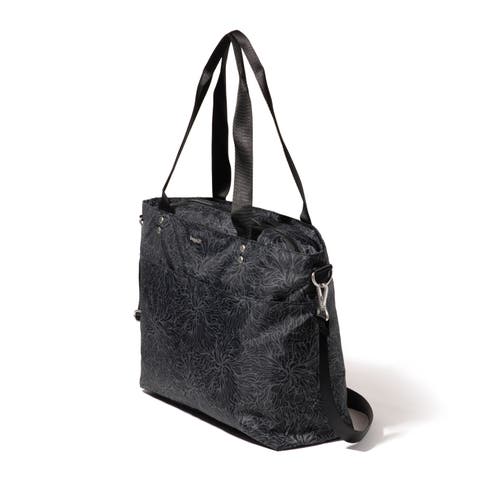 Baggallini Women's Carryall Laptop Tote Crossbody Bag In Midnight Blossom