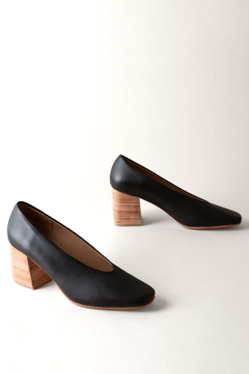 Huma Blanco Salvador Block Heel Pump In Coal