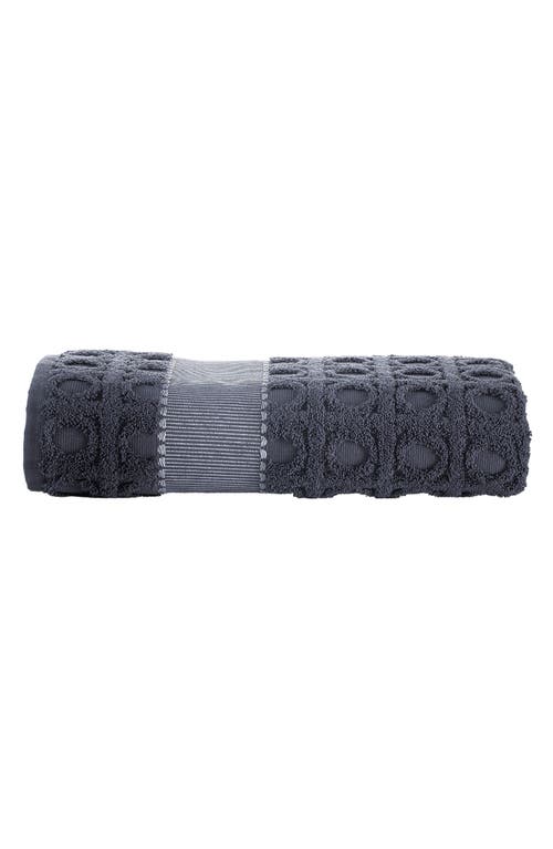 Shop Brooks Brothers Circle In Square Turkish Cotton Bath Essential In Anthracite