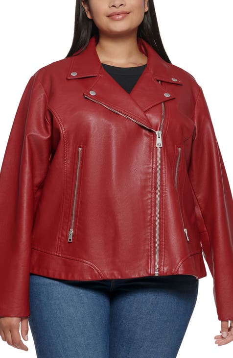 Young Adult Women's Red Leather & Faux-Leather Jackets