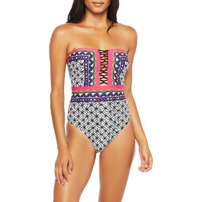 Trina Turk Tanzania Bandeau One-Piece Swimsuit, Black