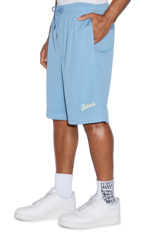 Shop Ksubi Logo Mesh Shorts In Blue