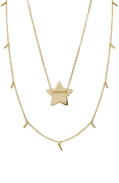 Star Pendant Layered Necklace