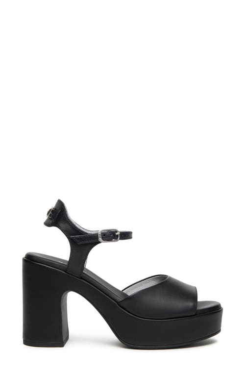 Shop Nerogiardini Ankle Strap Platform Sandal In Black