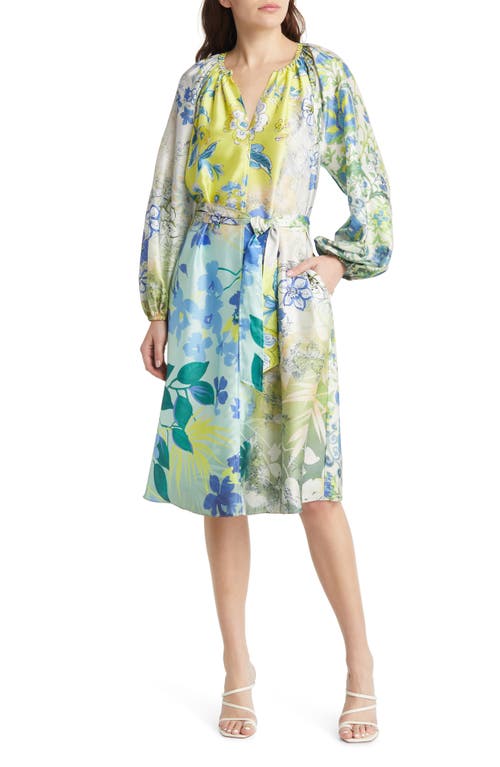 KOBI HALPERIN Arbor Floral Print Long Sleeve Dress in Ivory Multi at Nordstrom, Size Xx-Large