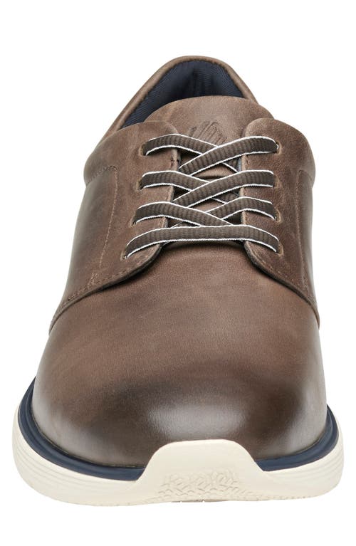 Shop Johnston & Murphy Xc4® Prentiss Waterproof Plain Toe Derby In Stone Oiled Full Grain