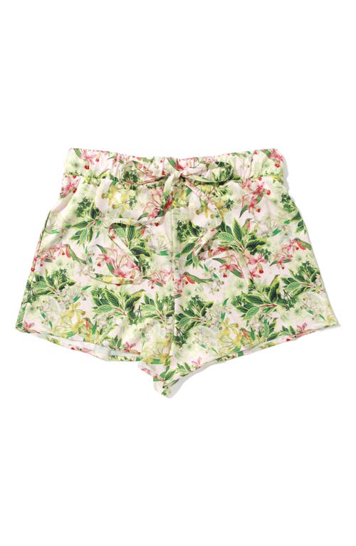 Hanky Panky Satin Sleep Drawstring Short In French Garden