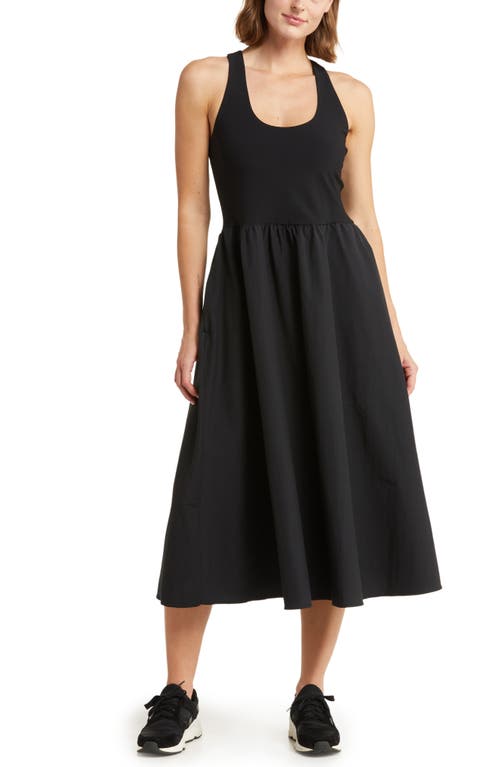 Sweaty Betty Explorer Rib Bodice Racerback Dress Black at Nordstrom,