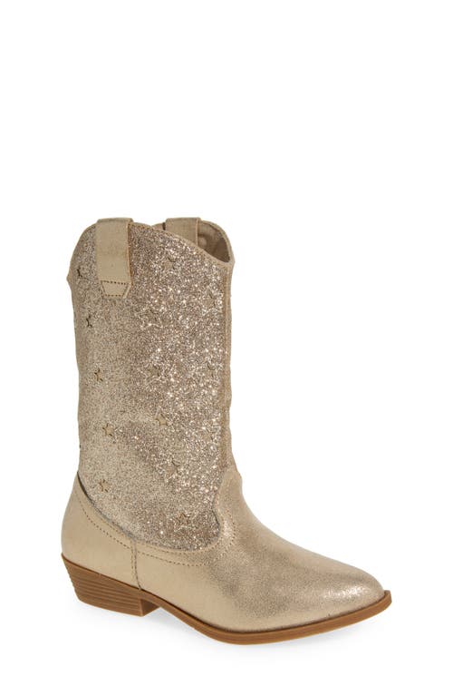 Shop Tucker + Tate Kids' Charli Cowboy Boot In Gold Glitter